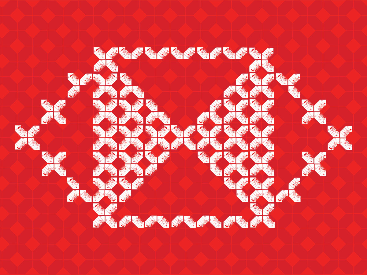 HSBC logo made of connecting Apex Pods